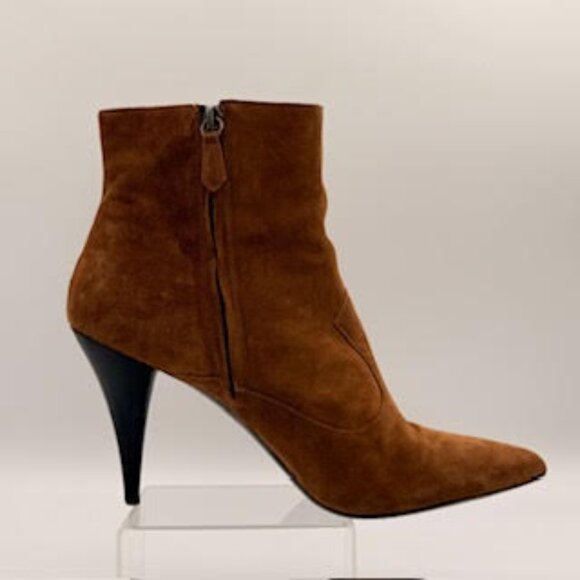 AllSaints Suede Stiletto Ankle Boots Brown 41 (WMS Size 10) Y2K - Picture 8 of 15